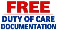 No charges for Duty of Care Documentation